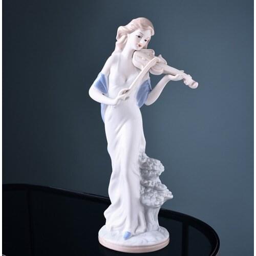 Home Decoration Ornaments Art European Style Gift For Room TV Cabinet Beautiful Lady Design Ceramic Western Female Crafts