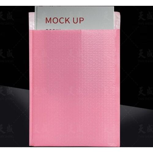 Factory Price Shipping Mailer Bag Pink Bubble Polymailers Blank Gift Packing Jewelry Pack Laser Mailing Bag 20X25cm