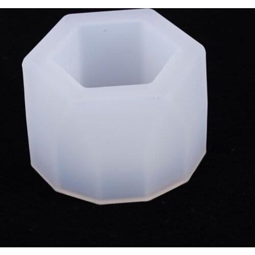 Crystal Epoxy Resin Mold Hexagon Cup Casting Silicone Mould Craft Making Tool X4YA