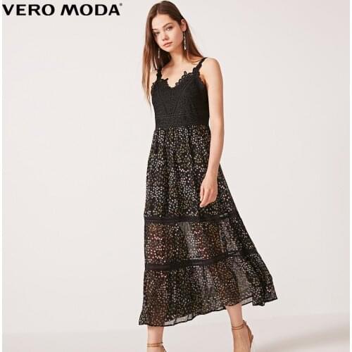 Vero Moda Womens Floral Lace A-lined Shoulder Straps Dress | 31937A515