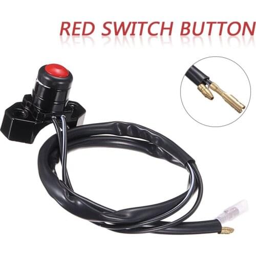 1pc 22mm Black Aluminum Motorcycle Handlebar Engine Start Stop Button Switch For Scooter ATV Quad Pit Dirt Bike Accessories