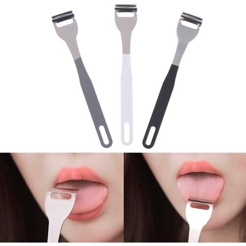 1PCS Useful Tongue Scraper 7Styles Stainless Steel Oral Tongue Cleaner Medical Mouth Brush Reusable Fresh Breath Maker