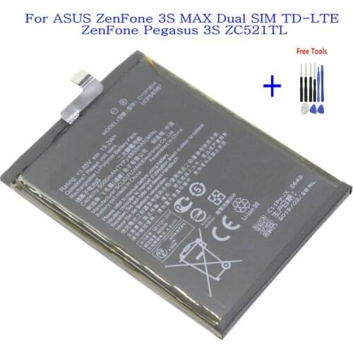 1x 5000mAh C11P1614 Replacement Battery For ASUS Zenfone 3S Max Battery Pegasus 3S ZC521TL X00GD Batteries + Repair Tools kit