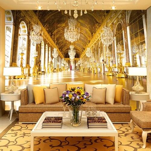 Custom 3D Photo Wallpaper Painting Luxury Royal Palace Hotel Hall Living Room Sofa TV Background Non-woven Wall Mural Wallpaper