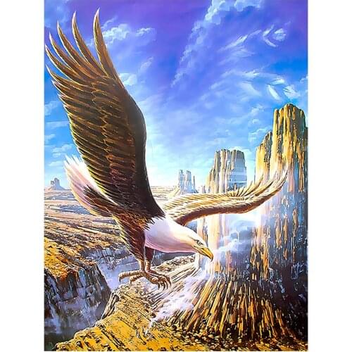 Bald Eagle Diamond Painting Oil Animal Bird Round Full Drill Nouveaute DIY Mosaic Embroidery 5D Cross Stitch Home Decor Gifts