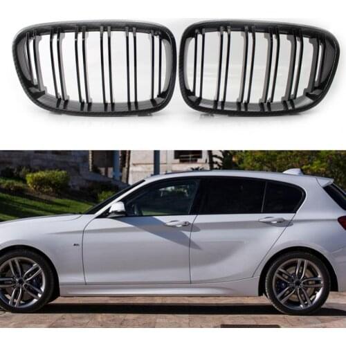 Car Grilles Carbon Grain Anti-scratch Bright Black 51137239022 51137239021 51137262120 Front Left Right Grilles for BMW 1 Series