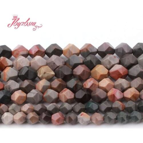 6,8,10mm Faceted Multicolor Ocean Stone Natural Stone Beads For DIY Necklace Bracelets Jewelry Making Loose 15" Free Shipping
