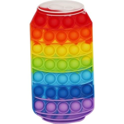 Colorful Cola Can Push Bubble Board Pressure Relief Squeeze Chessboard Sensory Game Toy Kids Adult Play Toy Gift dropshipping#22
