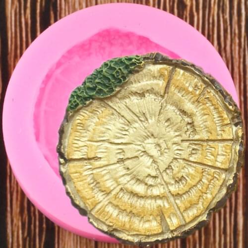 Wood Stump Moss Silicone Molds DIY Fairy Garden Fondant Cake Decorating Tools Cupcake Topper Chocolate Candy Clay Resin Moulds