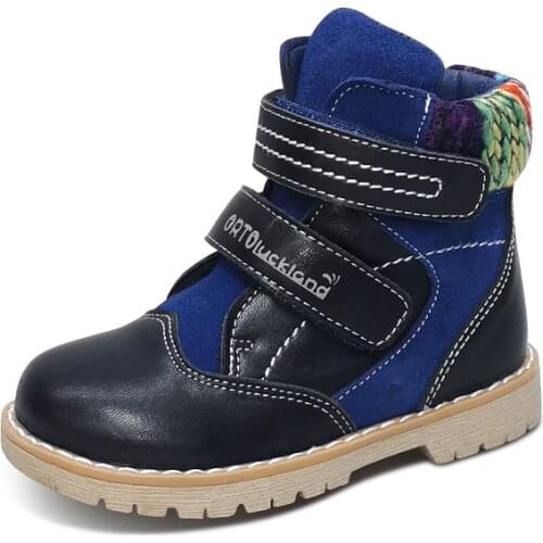 Children Blue Martin Snow Boots Boys Toddler Orthopedic School Shoes Fashionable Arch Support Anti-Slipper Sneakers For Kids