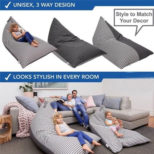 Kid Baby Pillows Storage Bean Bag Stuffed Animal Plush Toys Soft Pouch Fabric Lounge Chair Sofa 2019 New Arrive Patchwork Pillow