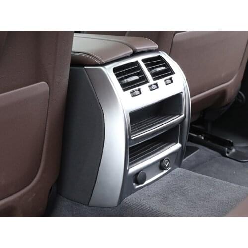 For BMW New 5 Series G30 2017 2018 Car ABS Gloss Black Rear Row Air Conditioning Vent Frame Cover Trim Accessory