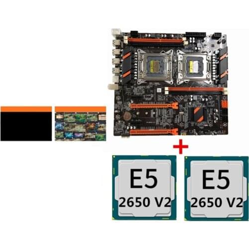 X79 Dual CPU Motherboa LGA 2011 USB 3.0 Slots PCI-E 16X DDR3 x 4 Memory Slot NVME M.2 Interface Support LGA 2011 Xeon E5