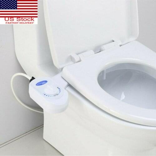 Dual Nozzles Fresh Water Spray Mechanical Bidet Toilet Seat Attachment Hygienic