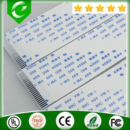 High quality hot sale AWM 20624 80C 60V 1.0mm 24pin 100mm length same side contact Electronic Flexible Flat FFC Cable 5pcs/lot