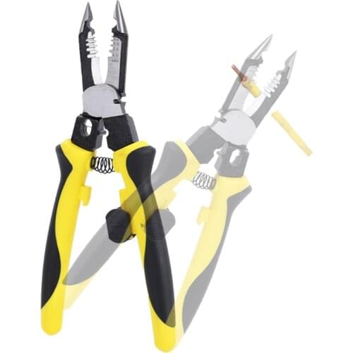 Pliers Multitool Crimper Crimping Tool 8 Inch Electrician Needle Nose Pliers Multifunction Wire Stripper Cutter Split Function