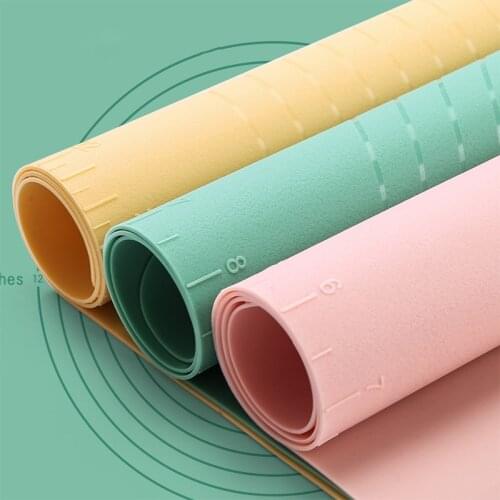 50X40Cm Thickening Silicone Kneading Pad Non-Stick Kitchen Pastry Board Flour Rolling Pastry Cake Baking Dough Mat with Scale