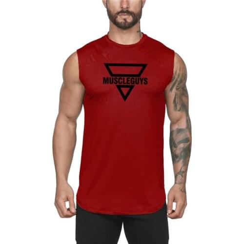 Mens Fashion Workout Cotton Tank Top Musculation Training Running Gym Clothing Bodybuilding Fitness Singlets Sleeveless Vest