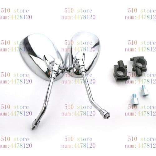 Motorcycle rearview mirror chrome 10mm 8mm universal motorbike mirror motocross ATV Off-road moto dirt pit bike scooter