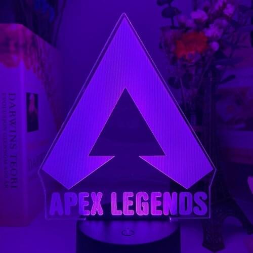 3D Apex Legends LOGO Night Light Led Color Changing Light for Game ROOM Decor Ideas COOL Event Prize Gamers Birthdays Gift