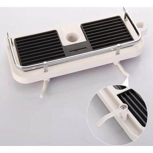 Bathroom Pole Shelf Shower Storage Rack No Trace Organiser Tray Holder Storage Rack Household Bathroom Accessories