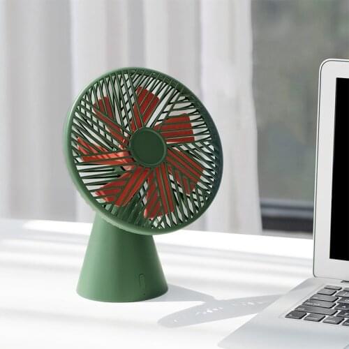Portable Mute Fan 4000mAh Rechargeable USB mini Desktop Fan 3 Speeds Summer Cooling Fan