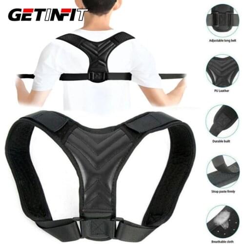 Getinfit Adjustable Upper Back Braces for Posture Correction Back Posture Corrector for Neck Back Shoulder Pain Relief
