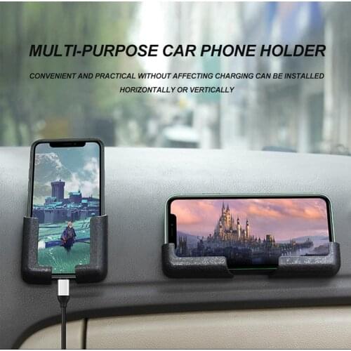 Self Adhesive Car Phone Mount GPS Mobile Holder Case Cell Stand Adjustable Width Phone Navigation Frame Car Interior Accessories