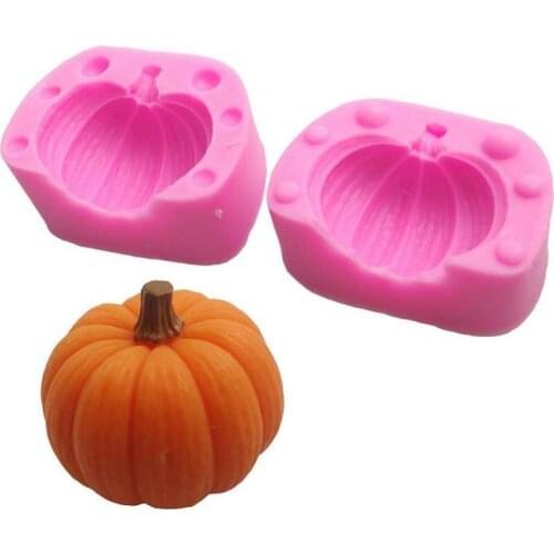 3D Halloween Pumpkin Silicone Mould Candle Cake Chocolates Decoration Candy Mold Home Kitchen Restaurant Hotel Baking