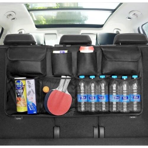 Car Trunk Storage Bag Seat Back Oxford Cloth Hanging Bag Car Organizer Automobile Stowing Tidying Accessories Interior