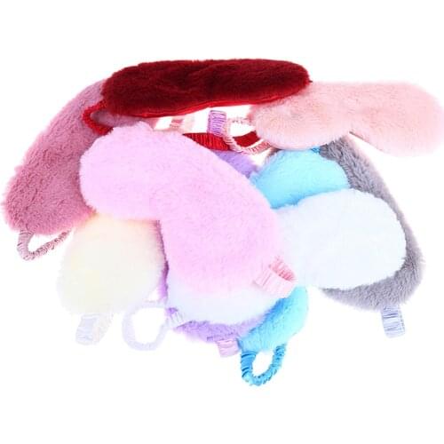 Super Soft Plush Eye Masks Rabbit Plush Sleeping Mask Eyepatch Cartoon Nap Eye Shade Blindfold Silk Love Cloud Eye Cover