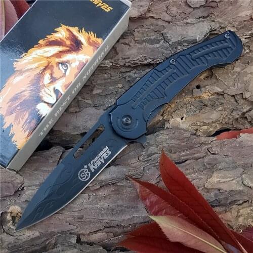 Outdoor Tactical Camping Hunting Survival Pocket Folding Knife 5cr13mov Blade Steel aluminum Handle Knives Knife EDC Tools