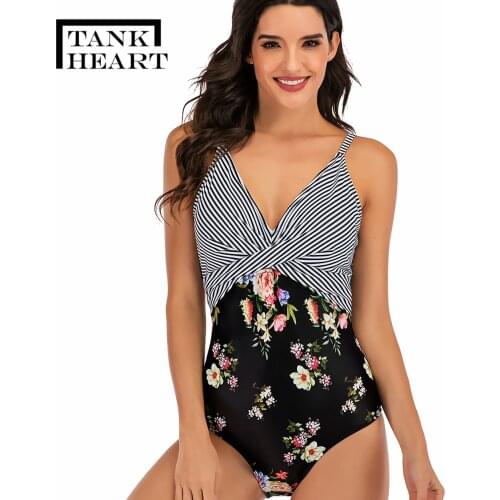 Tank Heart White One-piece Swimwear