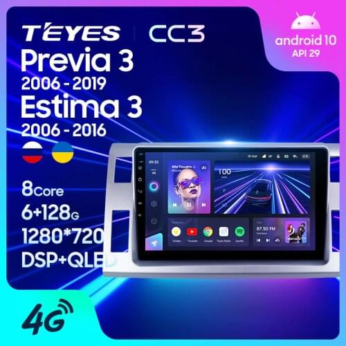 TEYES CC3 For Toyota Previa 3 XR50 Estima 2006 -2019 Right hand driver Car Radio Multimedia Video Player Navigation stereo GPS Android 10 No 2din 2 din dvd