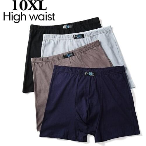 4-packs 2021 New Mens Boxer Pantie Lot Underpant Loose Large Short Cotton Plus 6XL 7XL 8XL 9XL 10XL Underwear Boxer Male XXXXL