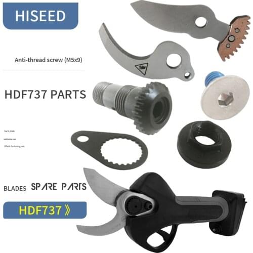HDF737 pruning shears spare parts complete movable and fixed blades screws