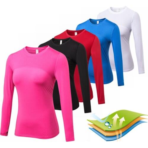 Better Quality Long Sleeve T-shirts Women Yoga Gym Compression Tights Sportswear Fitness Quick Dry Running Tops Body Shaper Tee