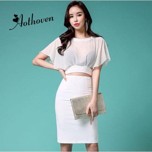 Summer Dresses White See Through O Neck Short Sleeve Womens Dress Office Elegant Bodycon Sexy Party Ladies Pencil Dress Vestidos