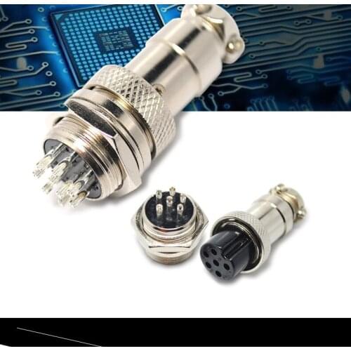 1 Set GX16 Air Plug Socket Reverse 16MF/2PIN 3PIN 4PIN 5PIN (1pcs Male Plug+ Female Socket)