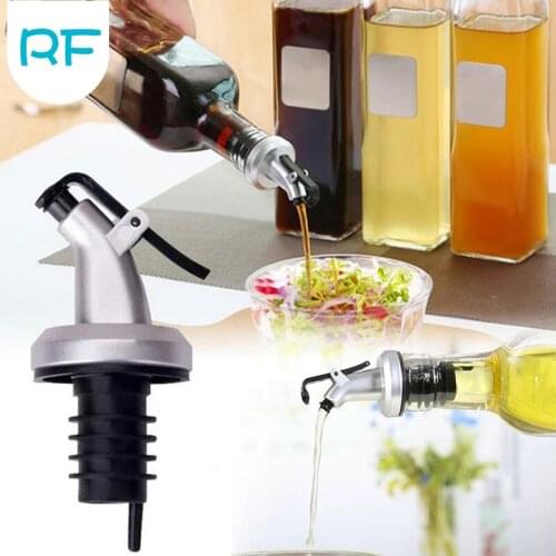 1Pcs Oil Bottle Stopper Lock Plug Seal Leak-proof Food Grade Rubber Nozzle Sprayer Liquor Dispenser Wine Pourer Kitchen Bar Tool