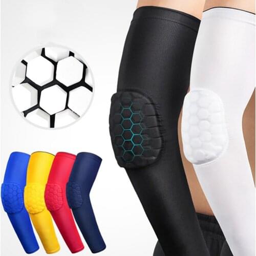 1PC Man Elbow Support Brace Protection Crashproof Arm Sleeve Honeycomb Elbow Pads Football Basketball Shooting Sport Safety qshb