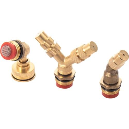 1pc New Atomizing Nozzle With Filter Brass Low Pressure Atomization Sprinkler Cooling Humidifying Dust Removal Garden Sprinkle
