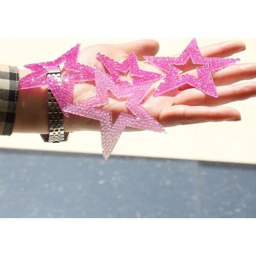 10pc color changes Star Patches DIY Clothing Iron on Clothes Appliques For Clothing Shoe Bag Multiple Sizes Pentagram Stickers