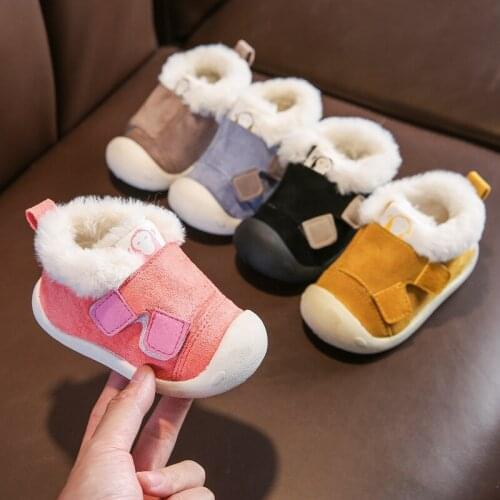 2020 Winter new baby plush walking shoes infant toddler cotton shoes boys warm shoes girls antiskid indoor shoes SH20002