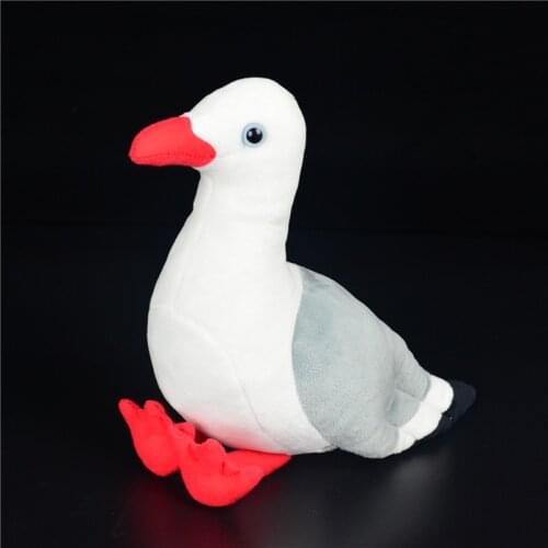 21cm Real Life Seagull Plush Toys Extra Soft Lifelike Herring Gull Stuffed Animal Toy Birds Toy Gifts For Kids