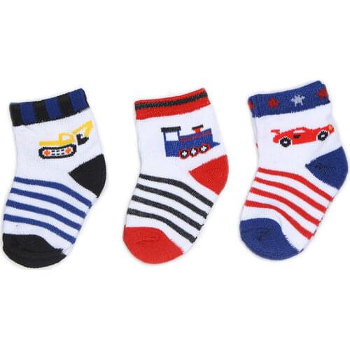 3 Pair/Lot Lovely Spring Autumn Baby Kids Socks Infant Girls Boys Soft Striped Car New Children Newborn Sock cheap stuff infant