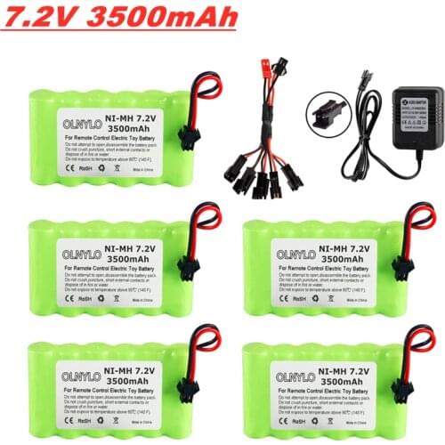 7.2V 3500mAh Ni-MH Battery and Charger Set For Rc Toys Cars Tanks Trucks Robots Guns Boats AA 7.2V NI-MH Battery Pack