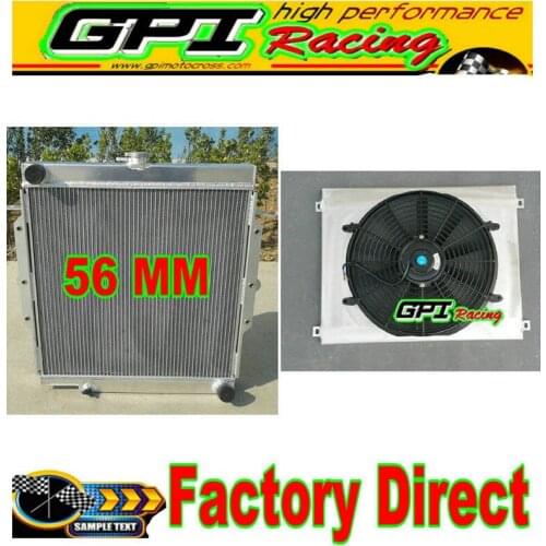 Aluminum Radiator +SHROUD + FAN for Toyota FOR Land Cruiser FOR Landcruiser 75 Series HZJ75 90-01