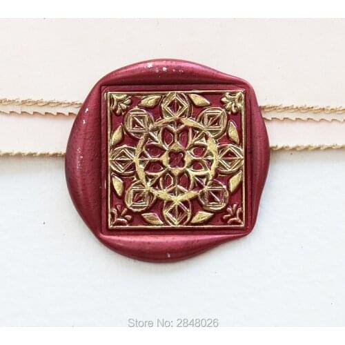 Antique Floral Vintage Tile Seal Stamp,seal stamp,Party Wax Seal Stamp Kit, wedding invitation seals,gift packing party seal