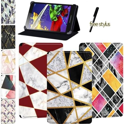 Tablet Case for Lenovo Tab 2 A7-(10/10F)/Tab 2 A8/A10-70/Tab 3 7 Essential/Tab 3/Tab 4(8/8 Plus/10/10 Plus) -Shape Pattern Cover